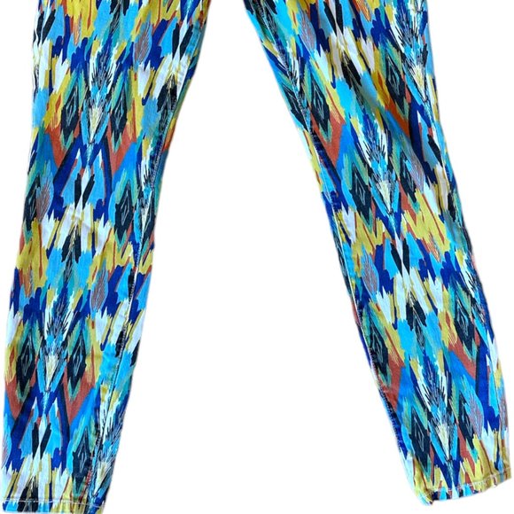 Current/Elliott colorful geometric multi arrow stiletto skinny jeans - Picture 7 of 8